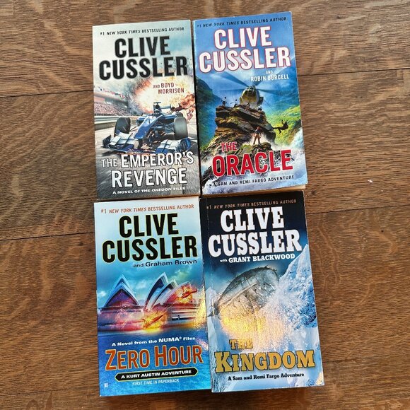 Clive Cussler Accents Paperback Books 4 Pack Of Clive Cussler Novels Poshmark
